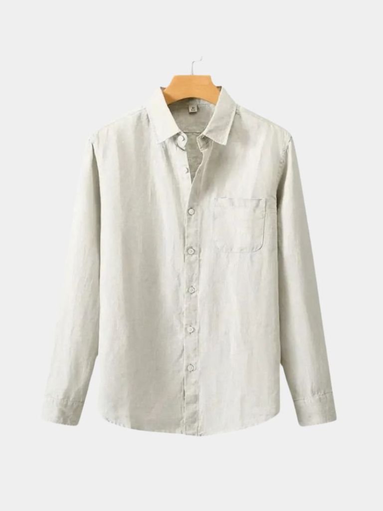 Long Sleeve Essential Linen Shirt — North Row | Worn Look