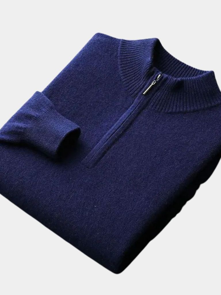 Merino Half Zip Sweater — North Row | Model Wearing