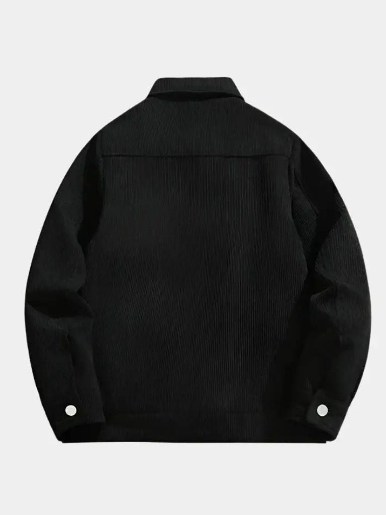 Minimalist Corduroy Sherpa Jacket — North Row | Texture Detail