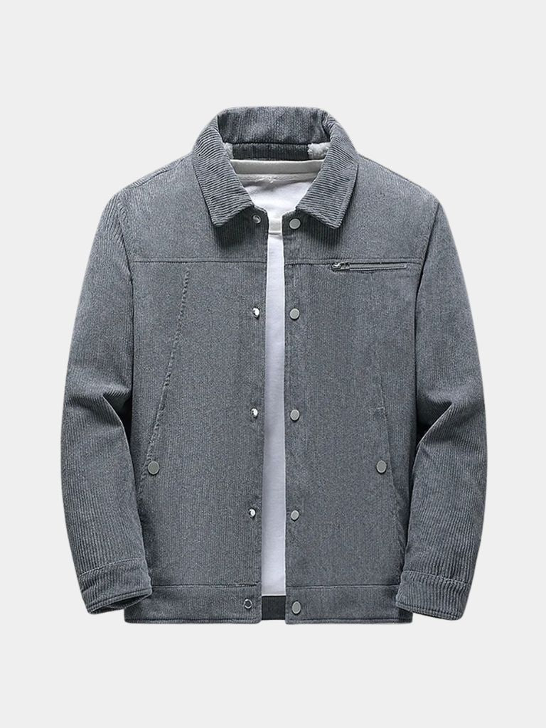 Minimalist Corduroy Sherpa Jacket — North Row | Front View