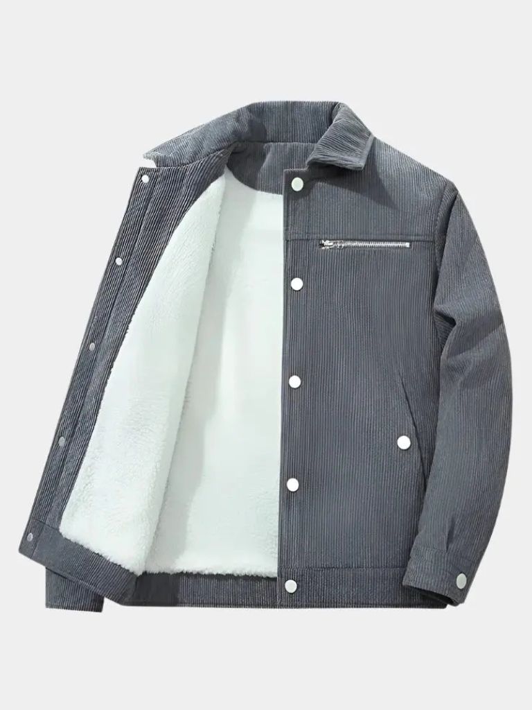 Minimalist Corduroy Sherpa Jacket — North Row | Worn Look