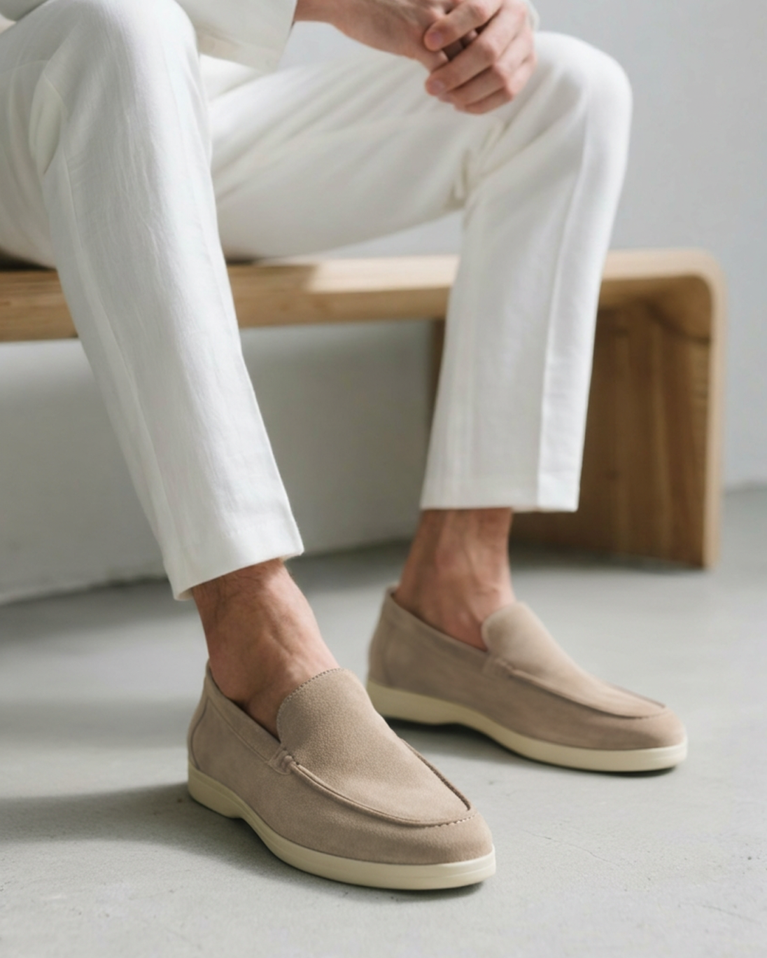 Suede Loafers — North Row | Back View
