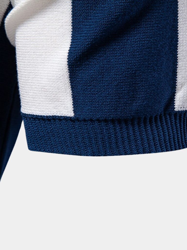 Navy Stripe Polo — North Row | Lifestyle