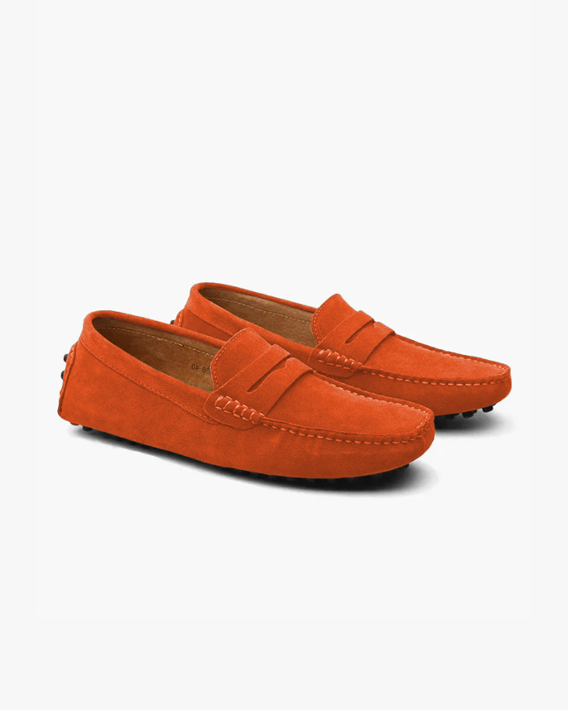 Suede Driver Loafers — North Row | Texture Detail