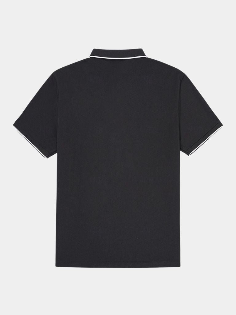 Oxford Midnight Polo — North Row | Model Wearing