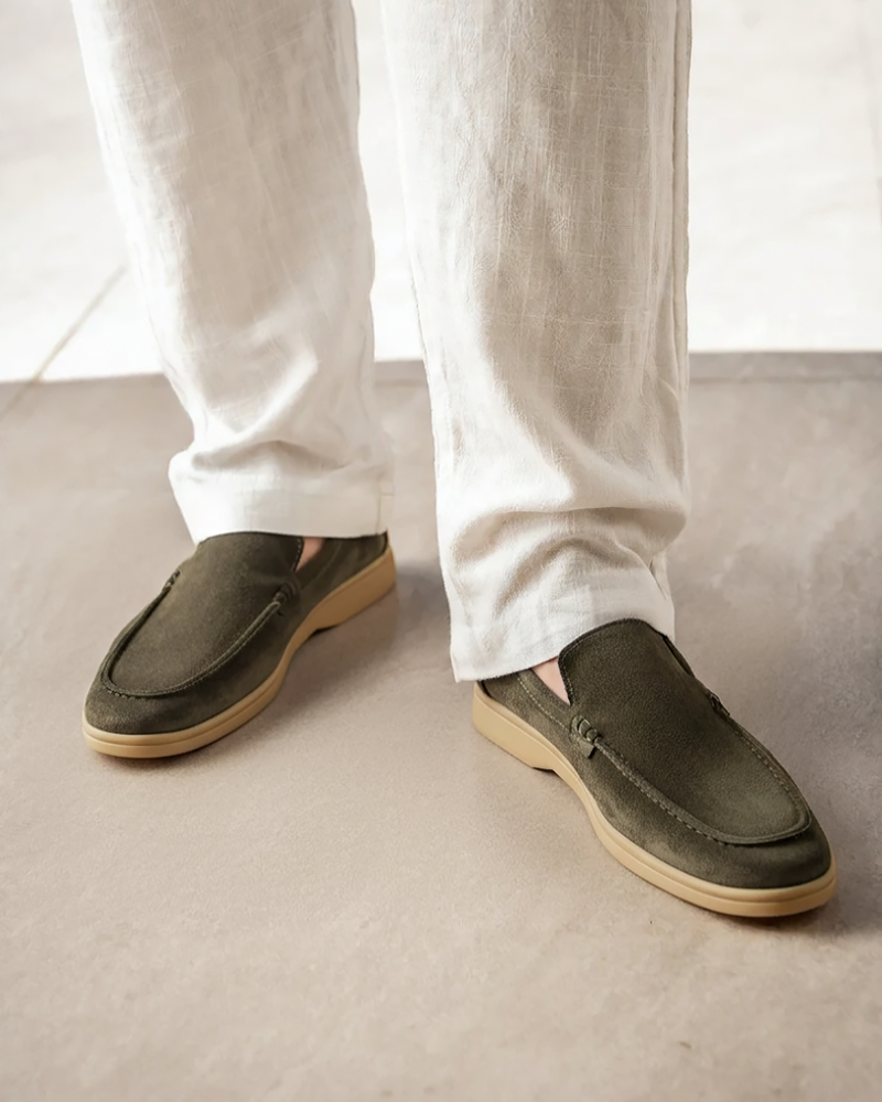 Premium Suede Loafers — North Row | Side View