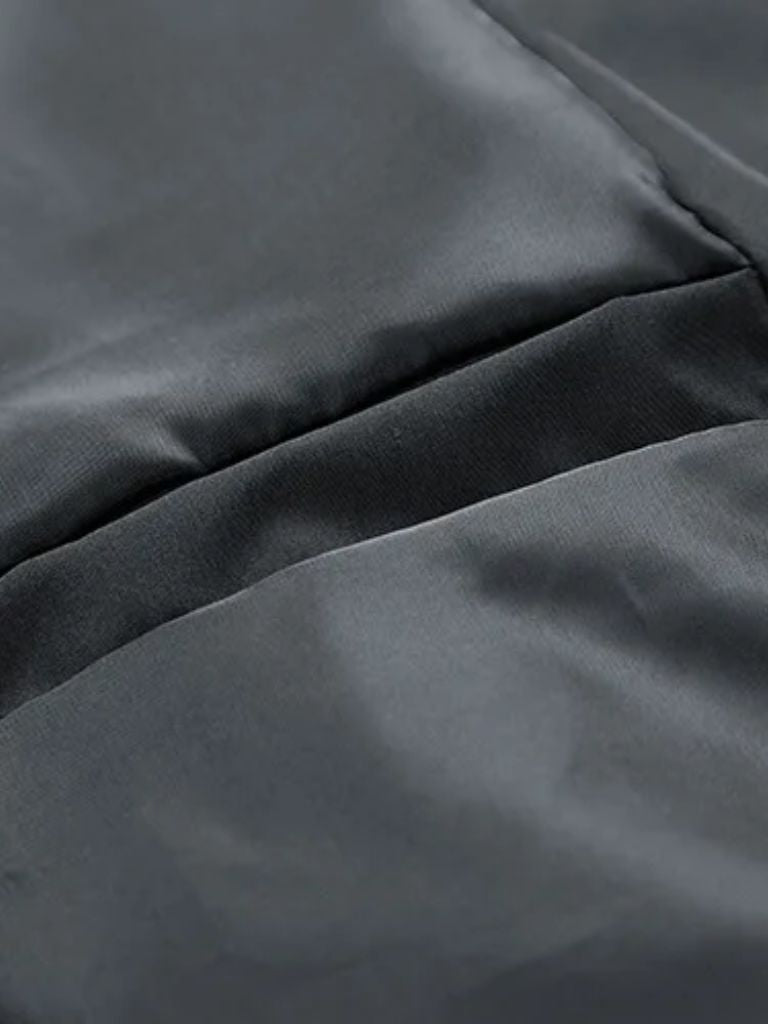 Sherpa Sleeves Padded Bomber Jacket — North Row | Texture Detail