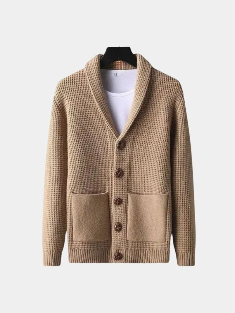 Sophisticated Winter Wool Cardigan — North Row | Texture Detail
