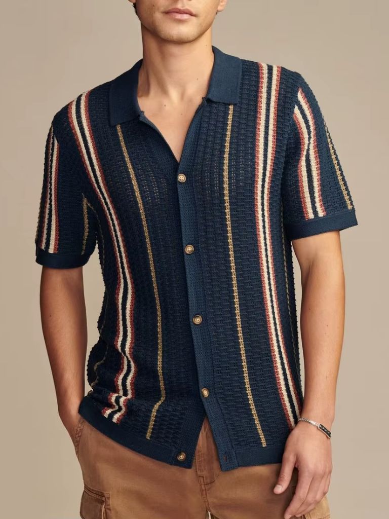 Sunset Groove Polo — North Row | Texture Detail