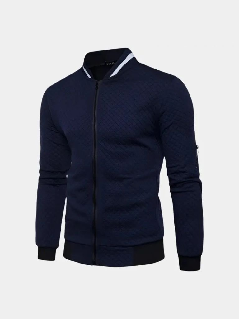 Textured Casual Bomber Jacket — North Row | Worn Look