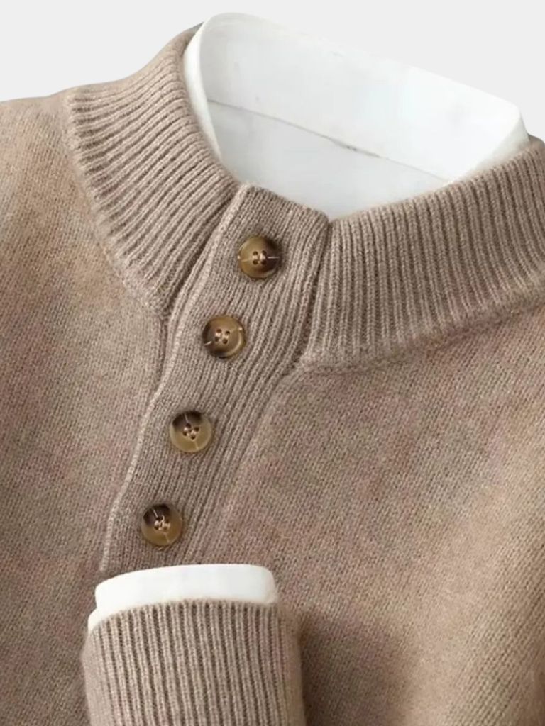 Timeless Luxe Cashmere Pullover — North Row | Detail View
