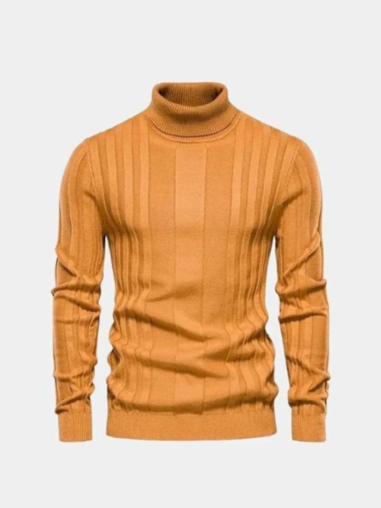 Turtleneck Knitwear Pullover Sweater — North Row | Collar Detail