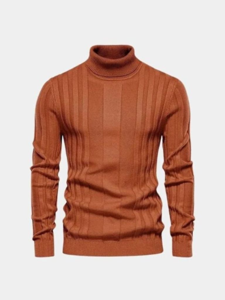 Turtleneck Knitwear Pullover Sweater — North Row | Texture Detail