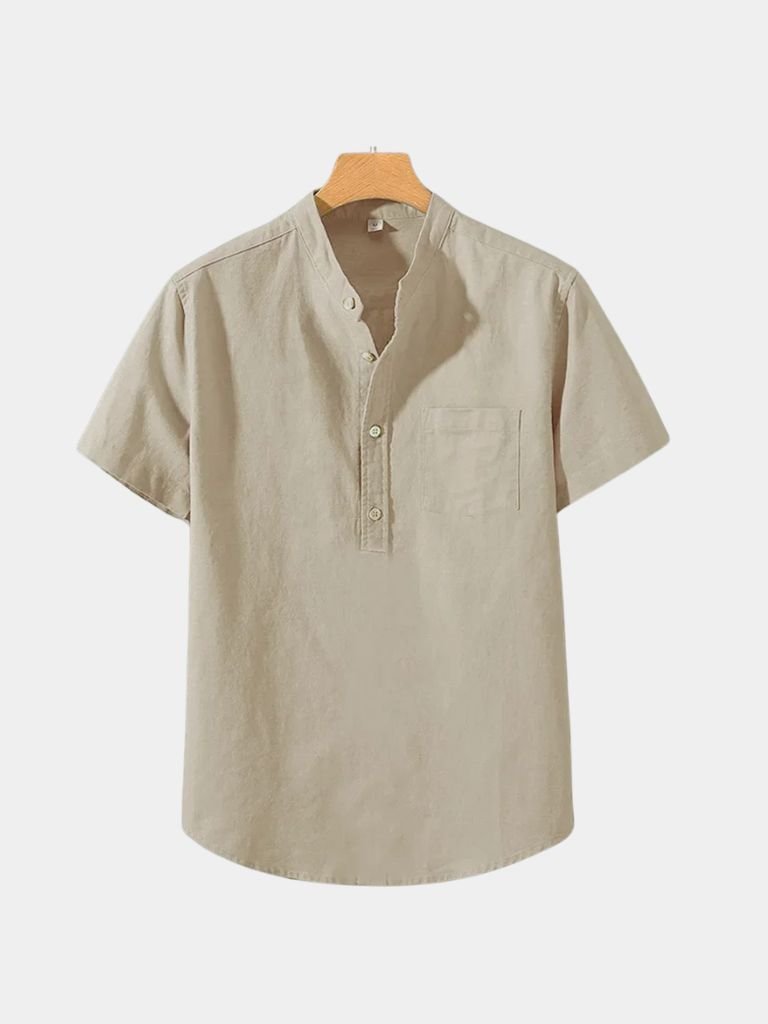 White Wellspring Linen T-Shirt — North Row | Texture Detail