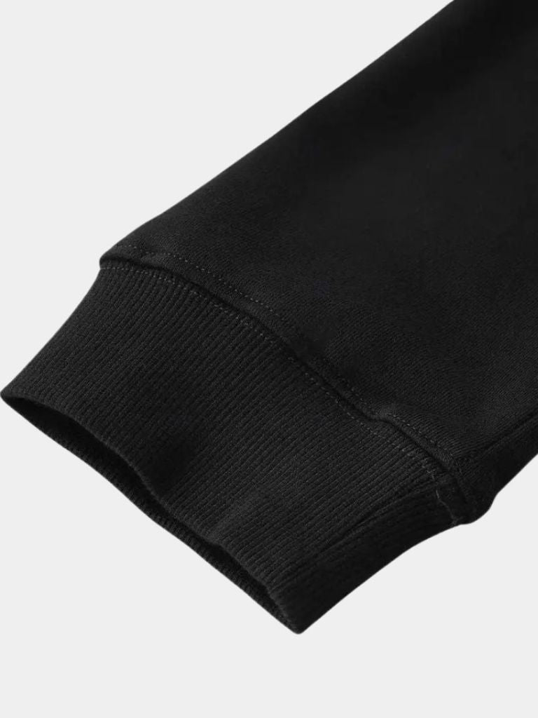 Zip Black Lapel Sports Sweatshirt — North Row | Worn Look