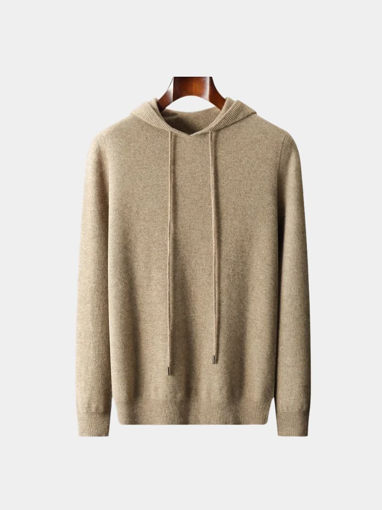 100% Cashmere Hooded Sweater — North Row | Side View