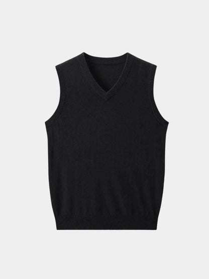 100% Cashmere V Neck Knit Vest - North Row