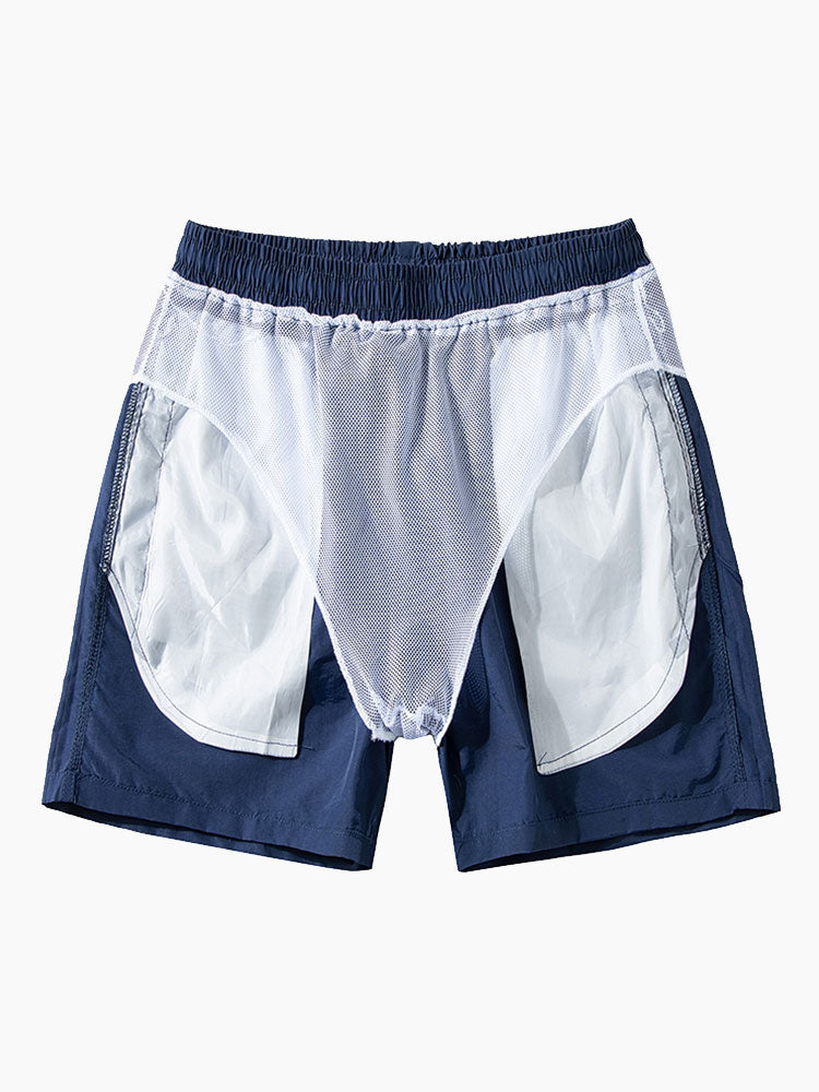 Island Sailing Print Button Up Shirt & Swim Shorts — North Row | Collar Detail