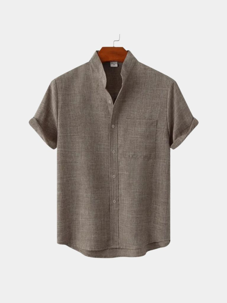 Executive Resort Linen Shirt — North Row | Flat Lay