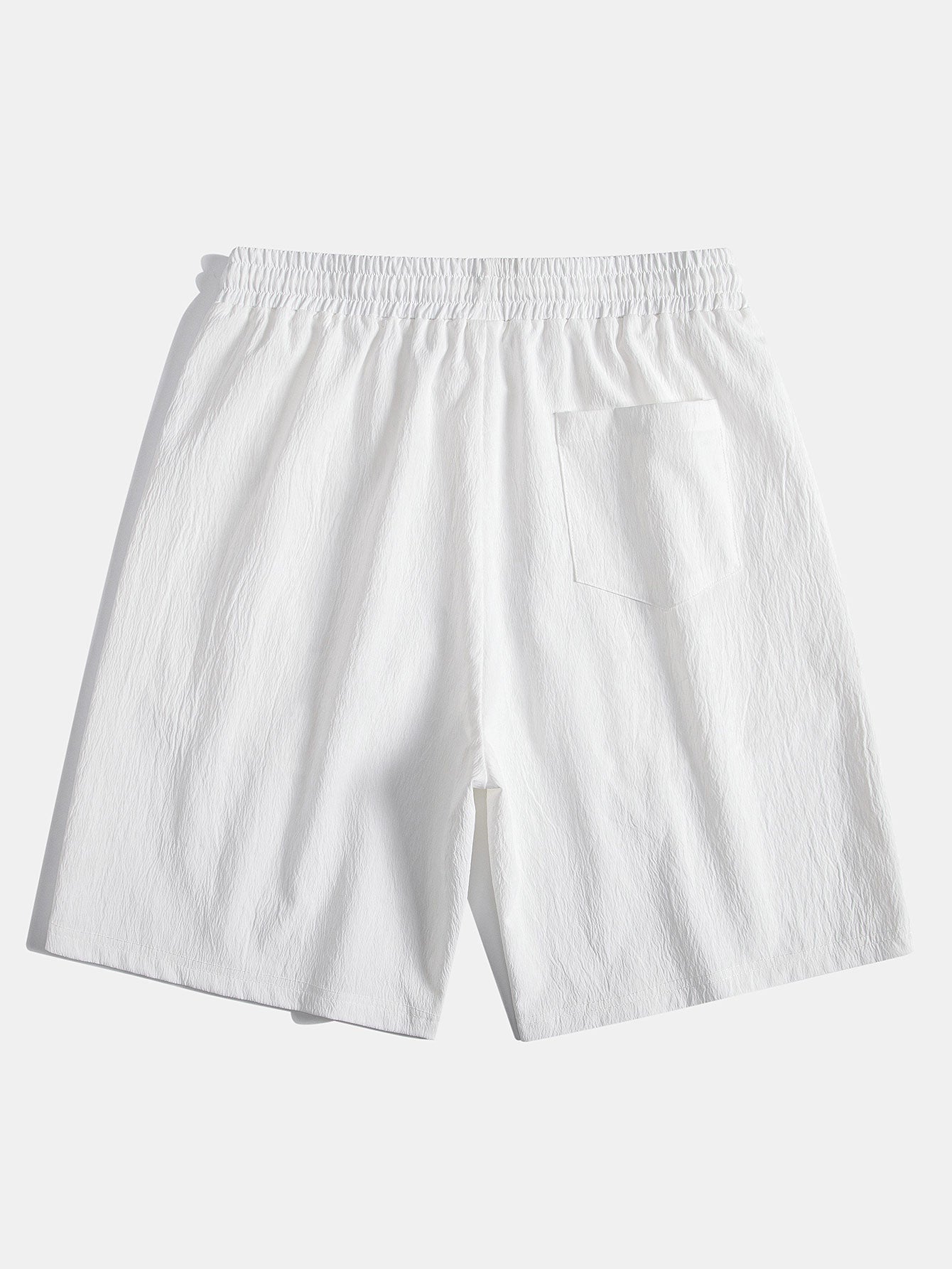 Crinkled Textured Button Up Shirt & Crinkled Textured Drawstring Shorts — North Row | View 16