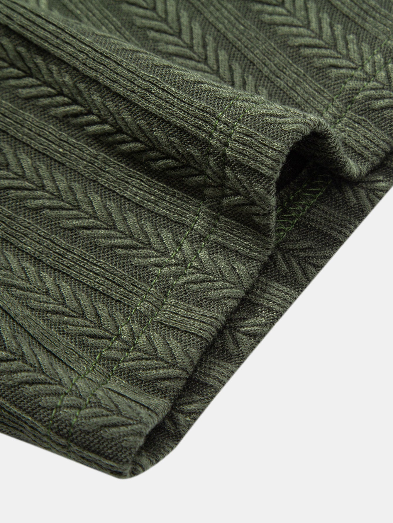 Wheat Ear Jacquard Polo Shirt — North Row | Collar Detail