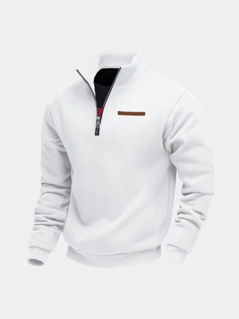 Slate Urban High Collar Pullover — North Row | Full Length