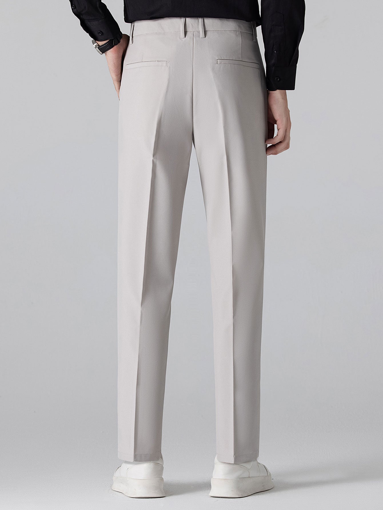 Slim Fit Tapered Trousers — North Row | Texture Detail