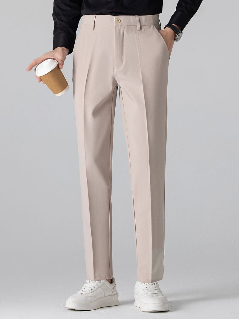 Slim Fit Tapered Trousers — North Row | Side View