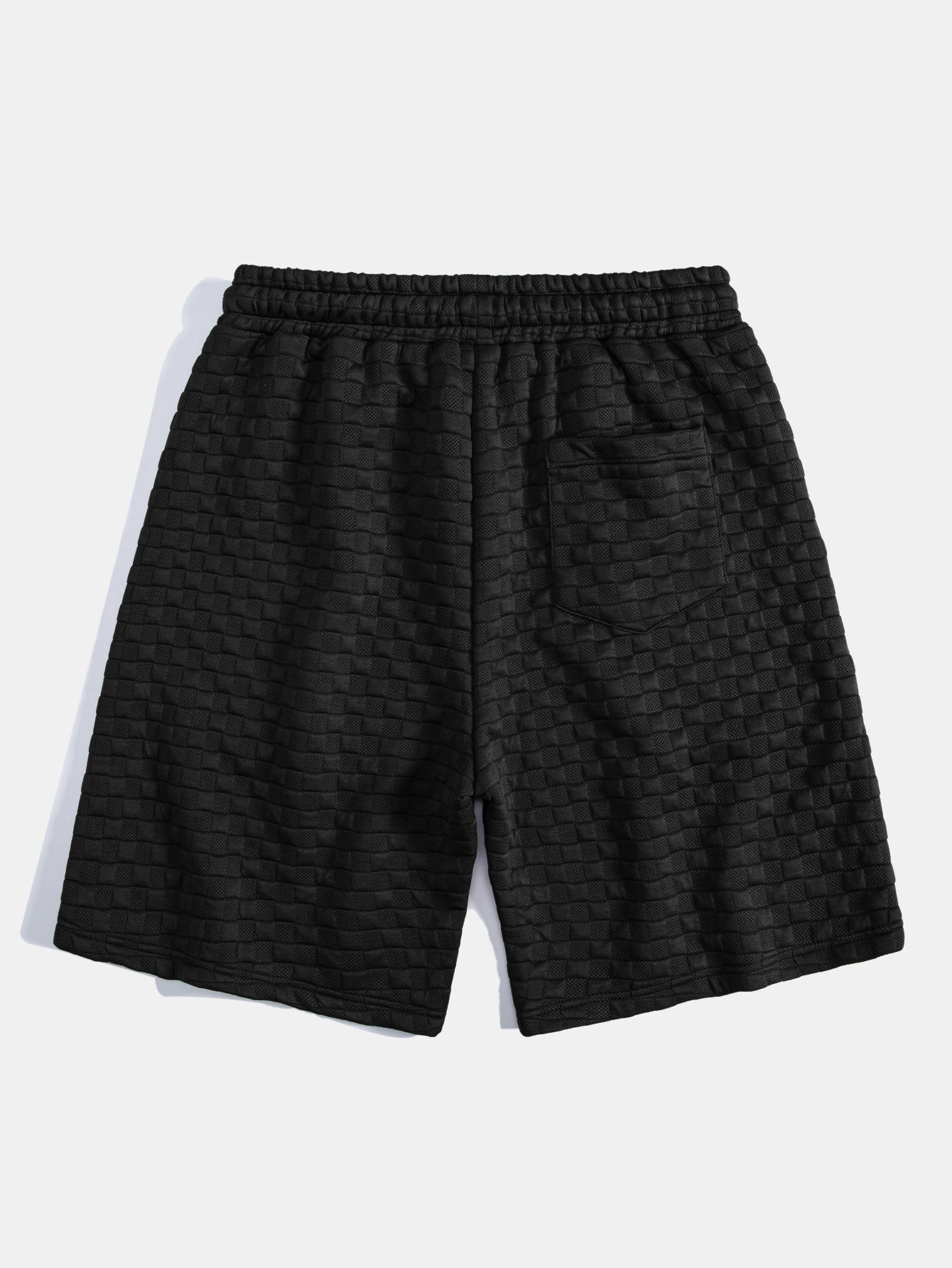 Checkerboard Stand Collar Shirt & Checkerboard Jacquard Shorts — North Row | Collar Detail