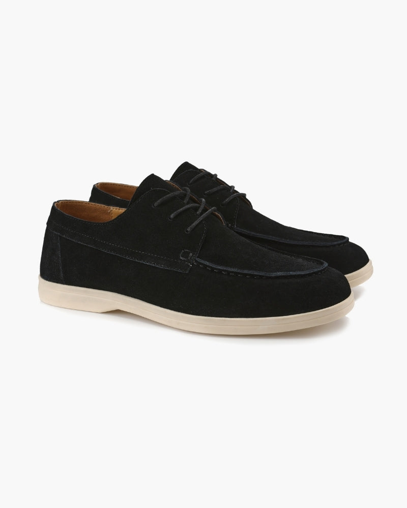 Premium Suede Lace Shoes — North Row | Texture Detail
