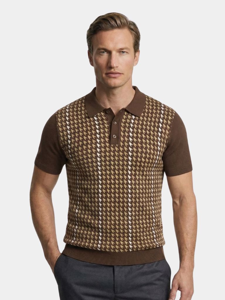 Old Money Aesthetic Polo Shirt — North Row | Front View