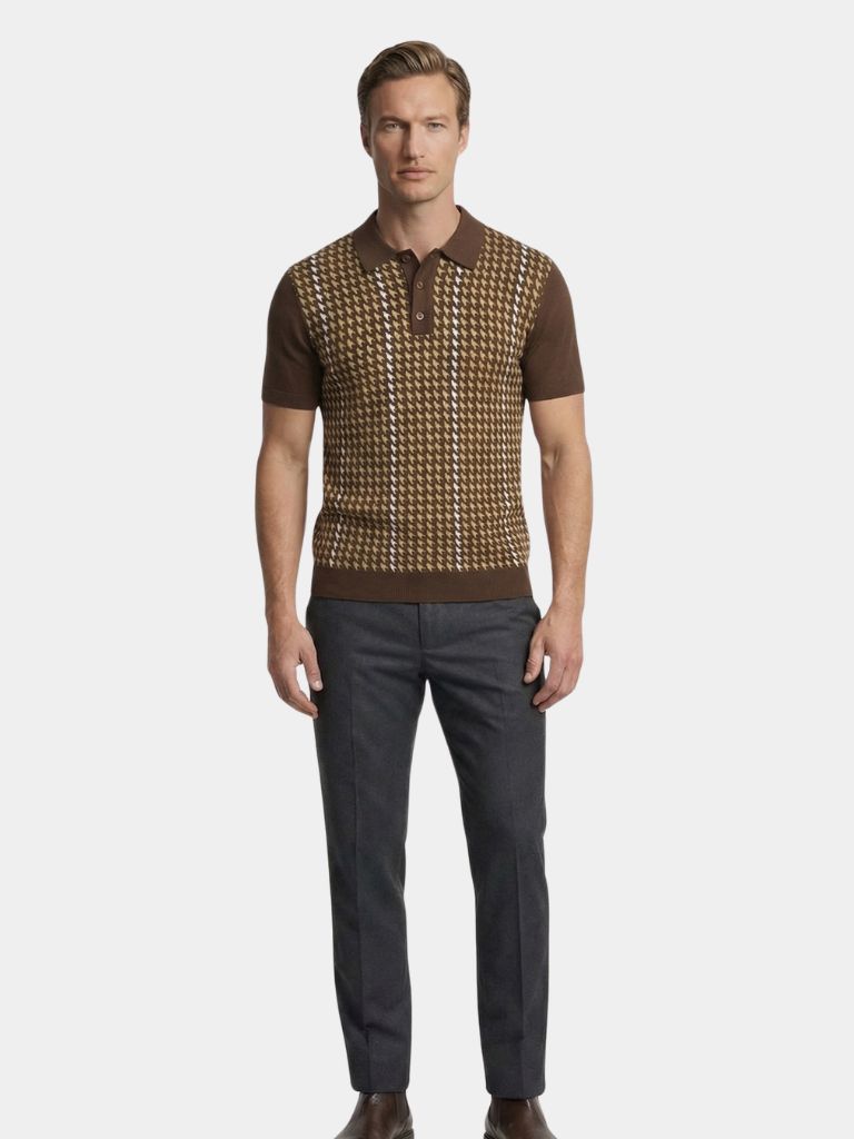 Old Money Aesthetic Polo Shirt — North Row | Back View
