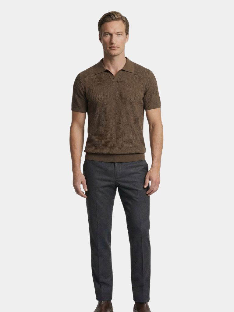 Brownstone Polo Shirt — North Row | Back View