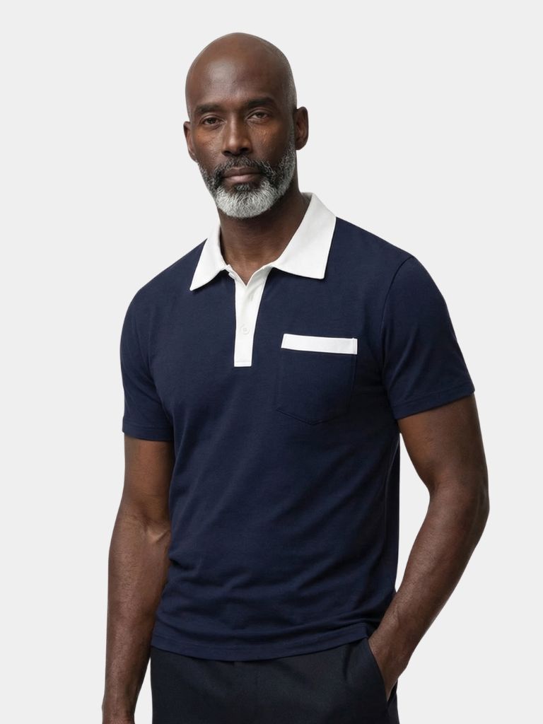 Elegant Golf Polo Shirt — North Row | Front View