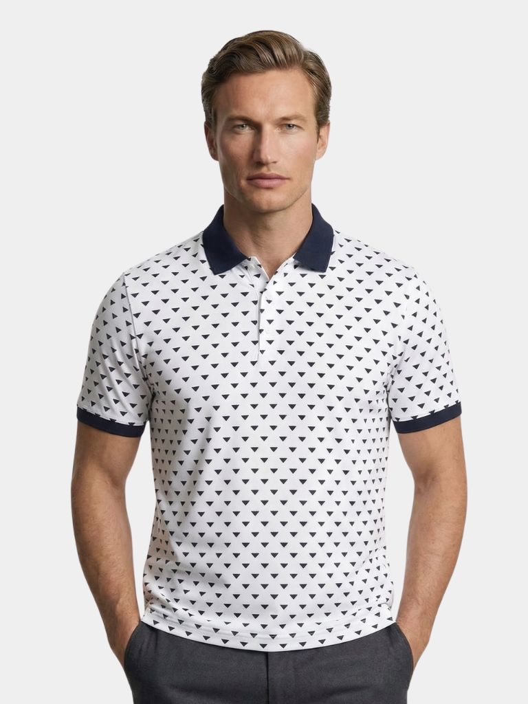 Belmont Navy Polo — North Row | Front View