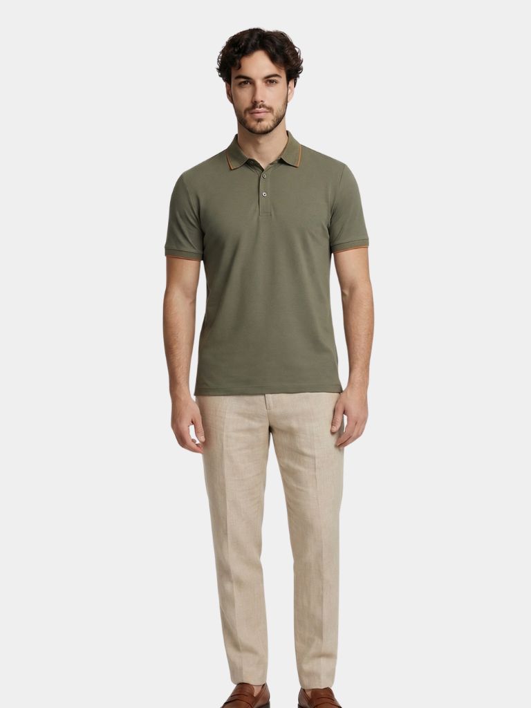 Noble Knit Polo Shirt — North Row | Back View