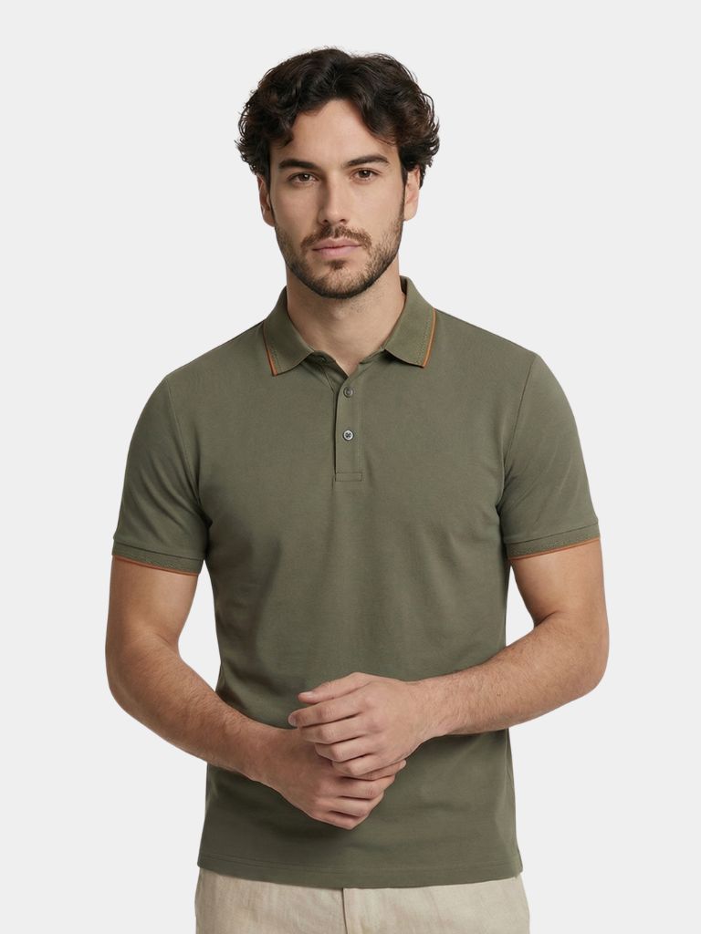 Noble Knit Polo Shirt — North Row | Front View