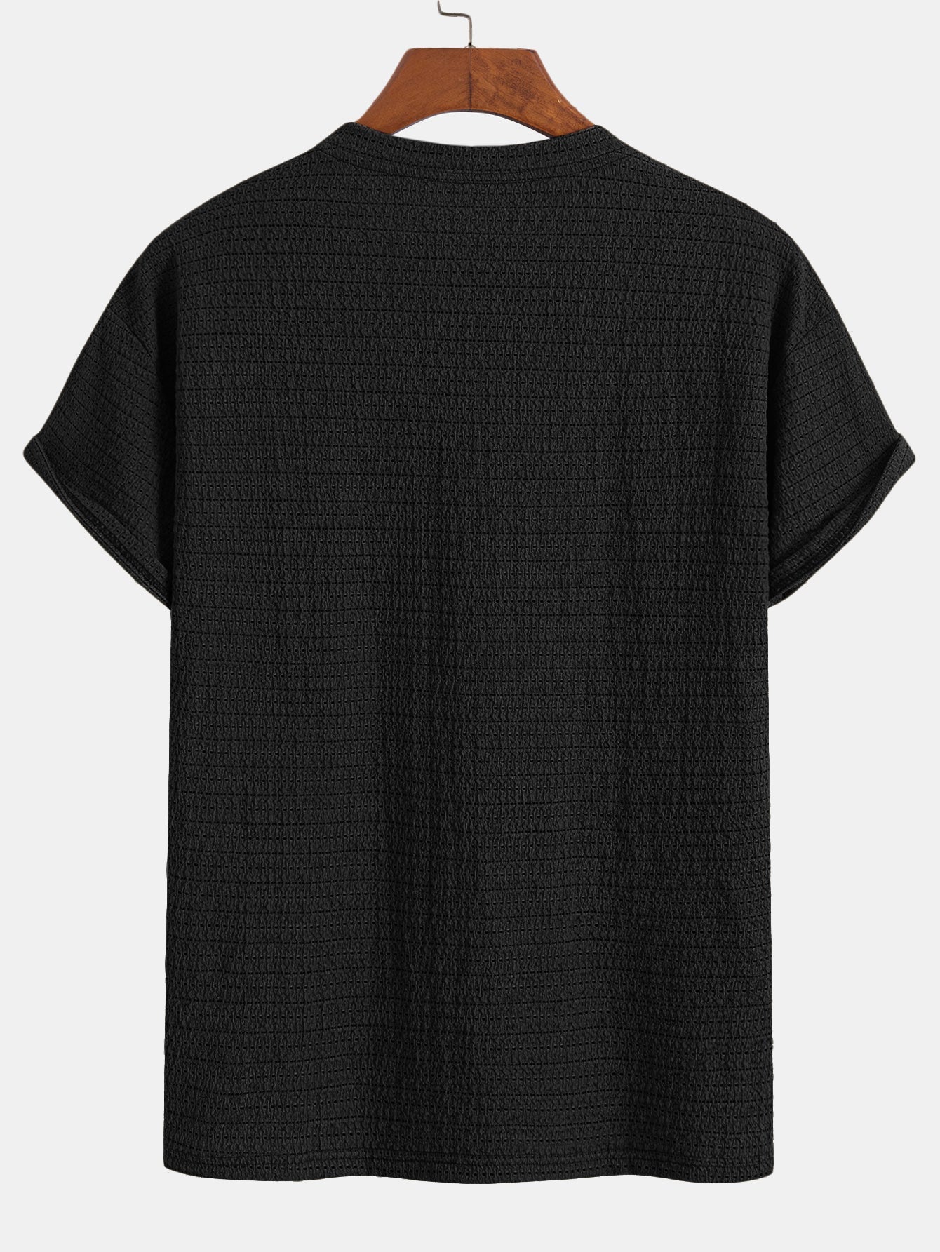 Relax Fit Striped Textured T-Shirt — North Row | Detail View