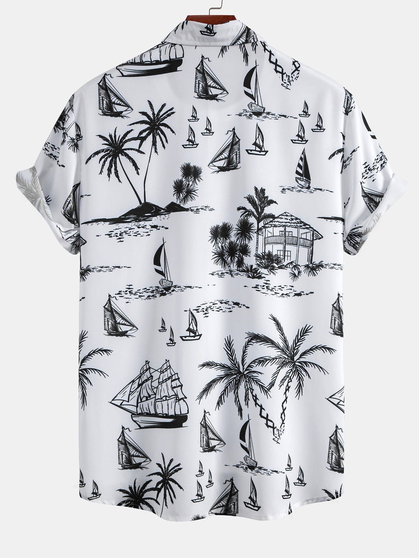 Island Sailing Print Button Up Shirt & Swim Shorts — North Row | Worn Look
