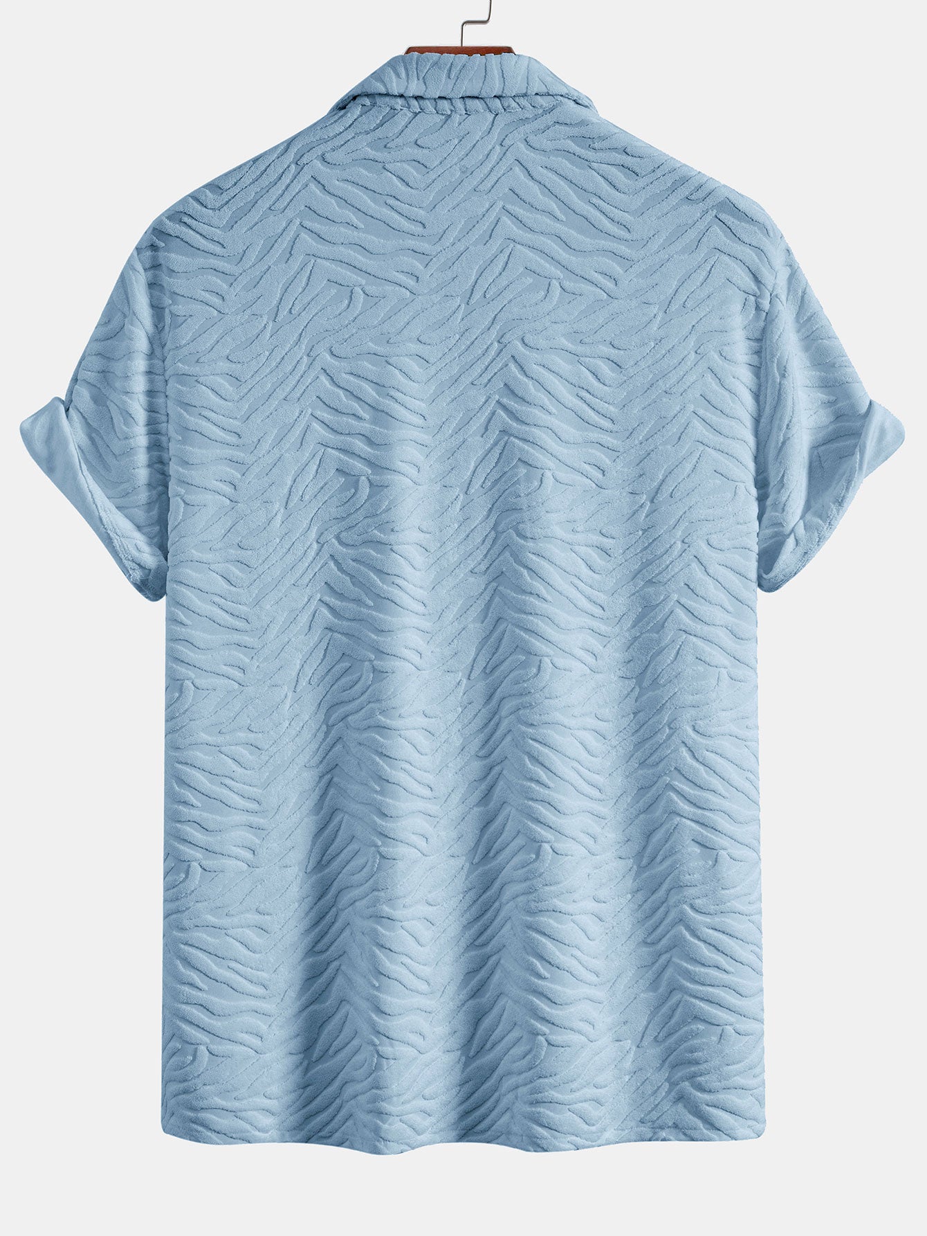 Animal Texture Terry Cuban Shirt & Shorts — North Row | Texture Detail