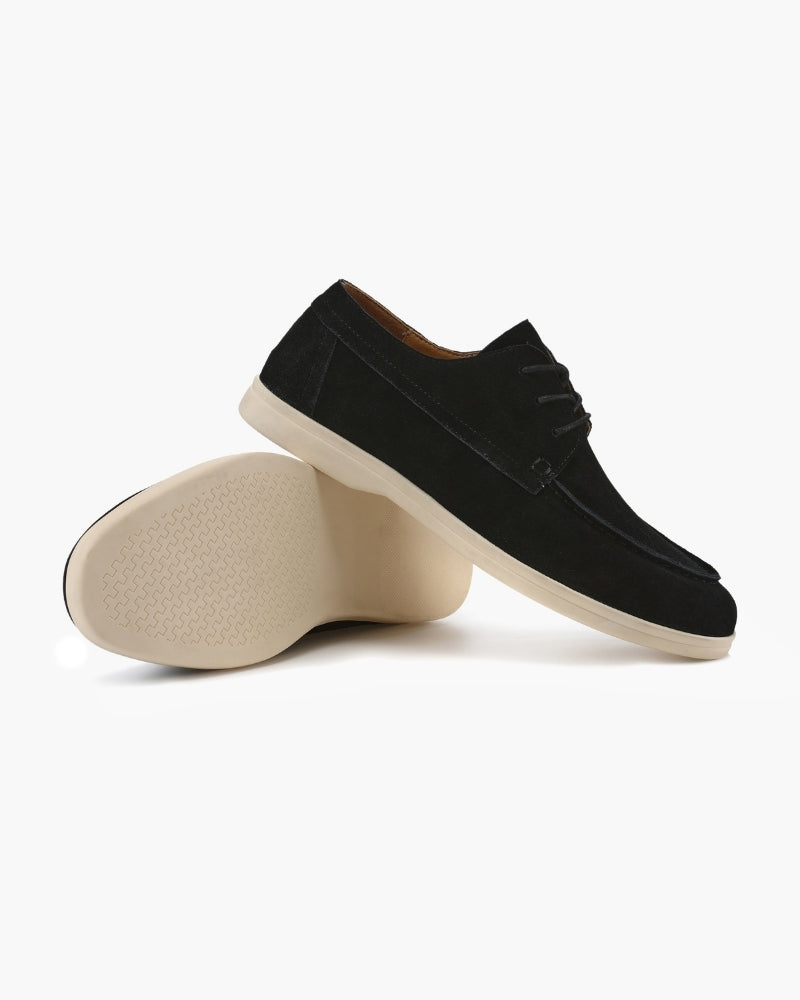 Premium Suede Lace Shoes — North Row | Model Wearing