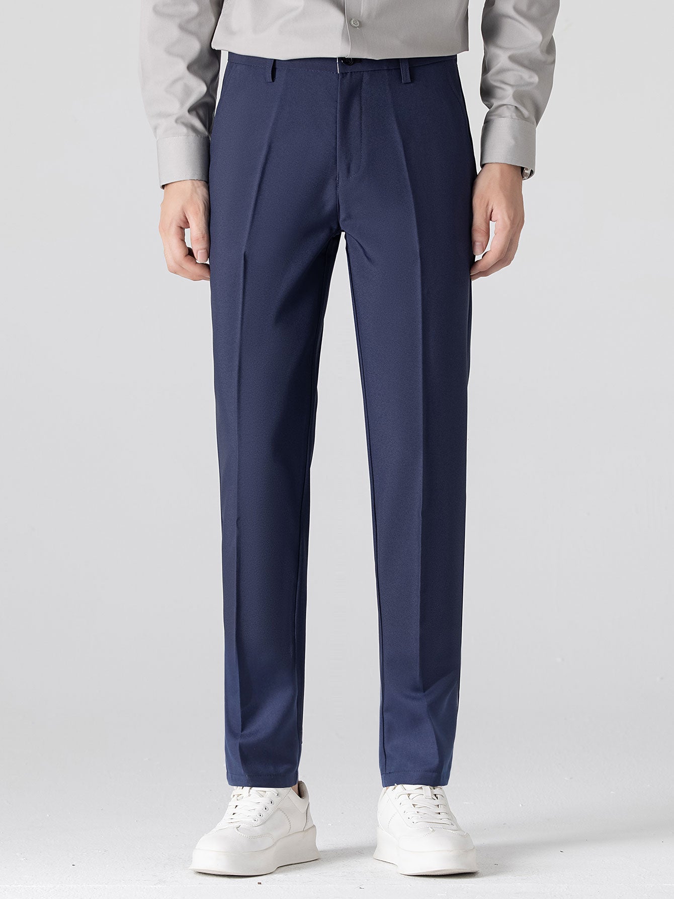 Slim Fit Tapered Trousers — North Row | Full Length
