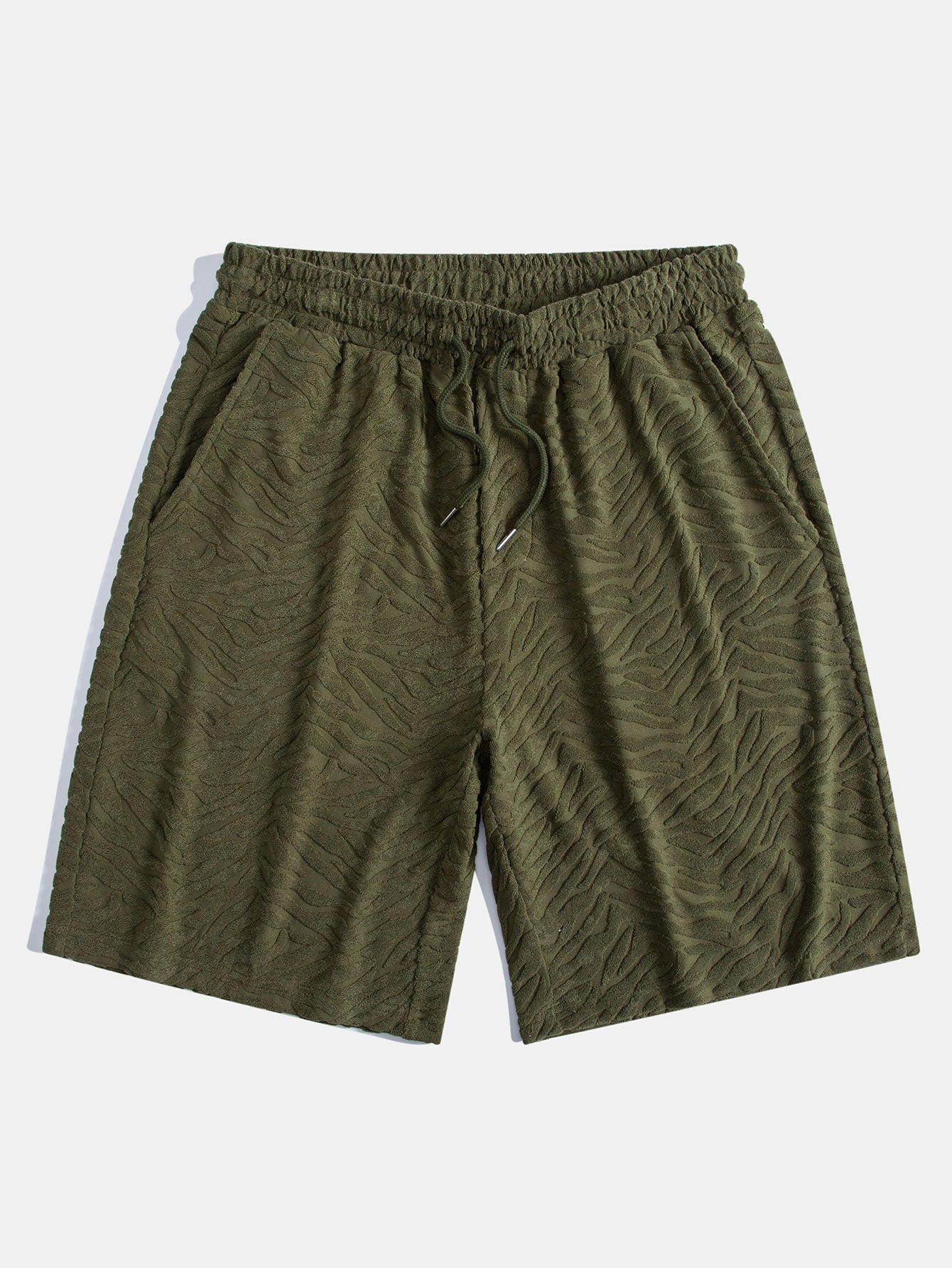 Animal Texture Terry Cuban Shirt & Shorts — North Row | Collar Detail