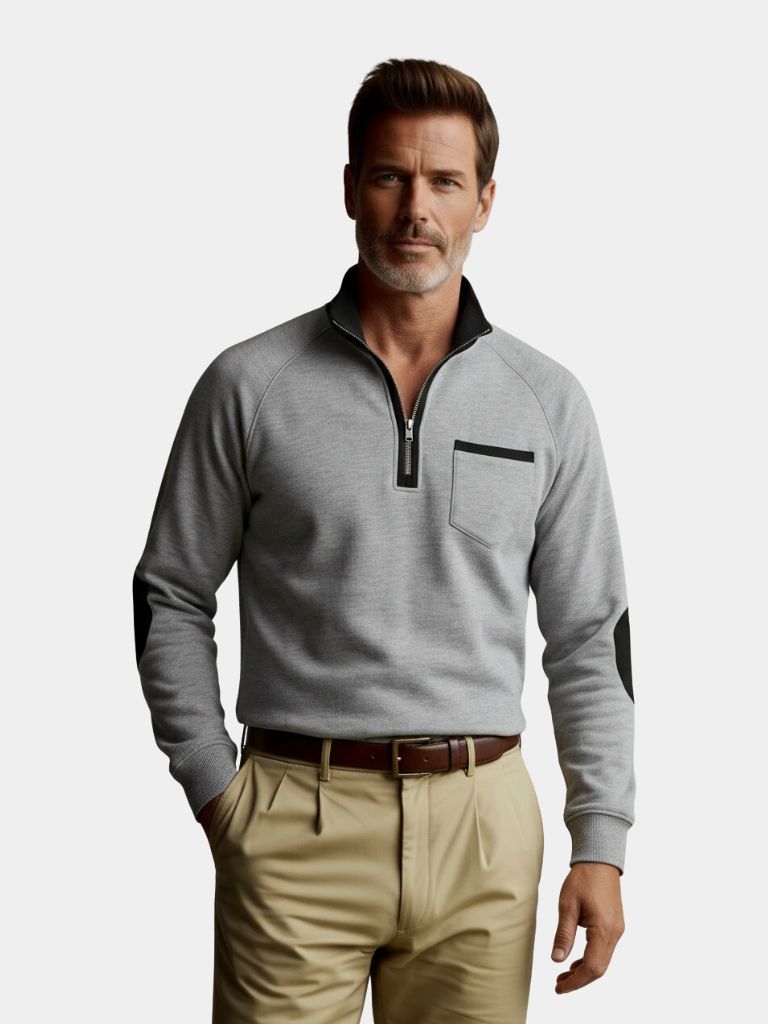 Classic Academy High Collar Pullover — North Row | Side View