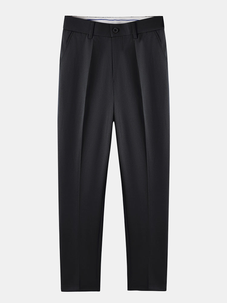 Wave Jacquard Knit V Neck Polo Shirt & Slim Fit Tapered Trousers — North Row | View 15