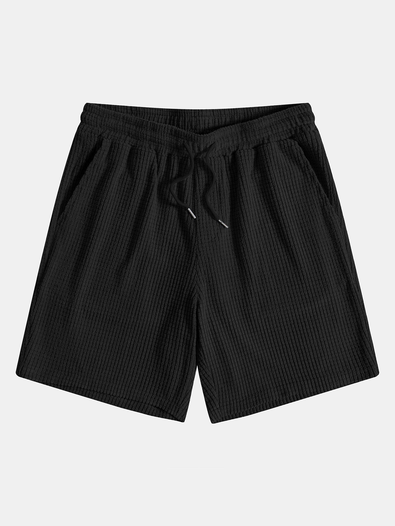 Waffle Button Up Shirt & Shorts — North Row | Collar Detail