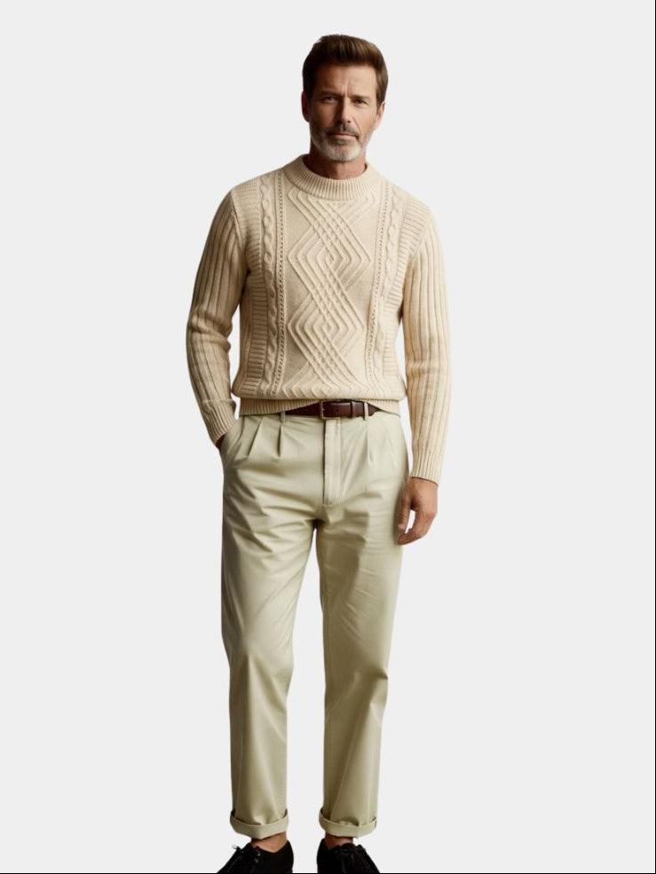 Minimalist Textured Sweater — North Row | Back View