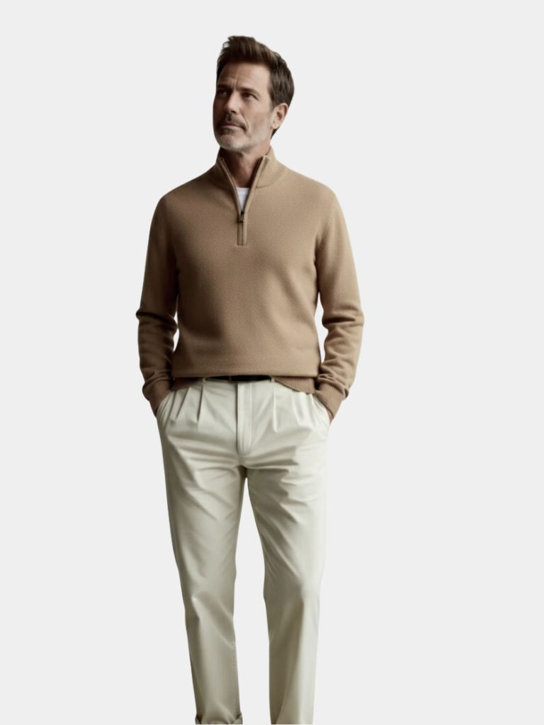 Merino Half Zip Sweater — North Row | Back View