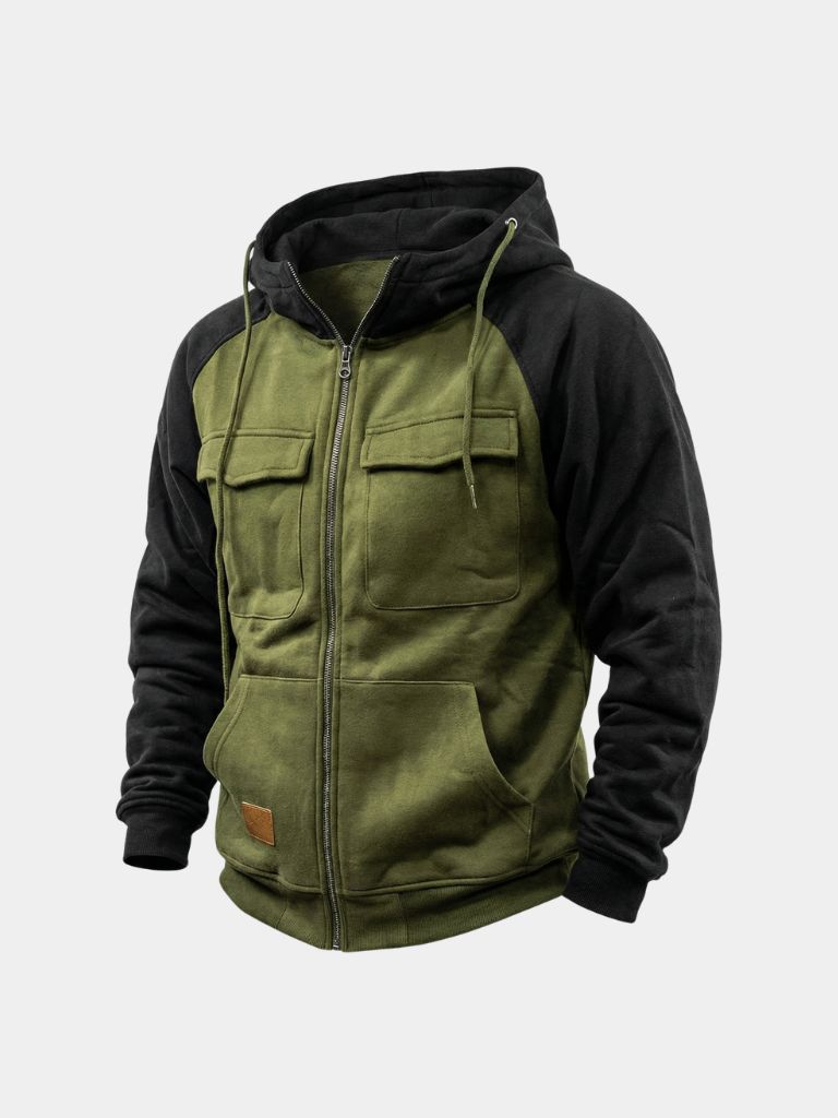 Cargo Trek Zip Hoodie — North Row | Front View