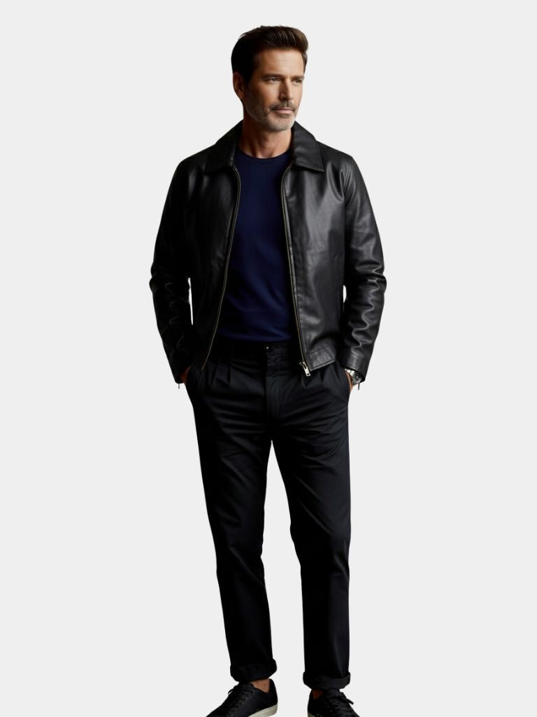 Denver Leather Jacket — North Row | Back View